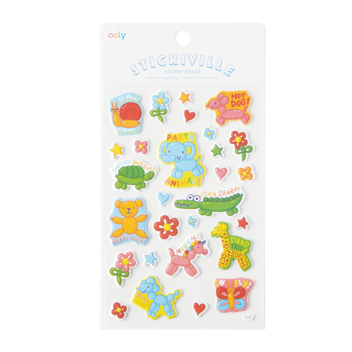 Ooly Stickiville Animal Balloons Stickers